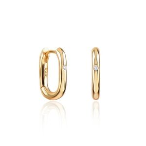 Elegant Gold S925 Hoop Earrings